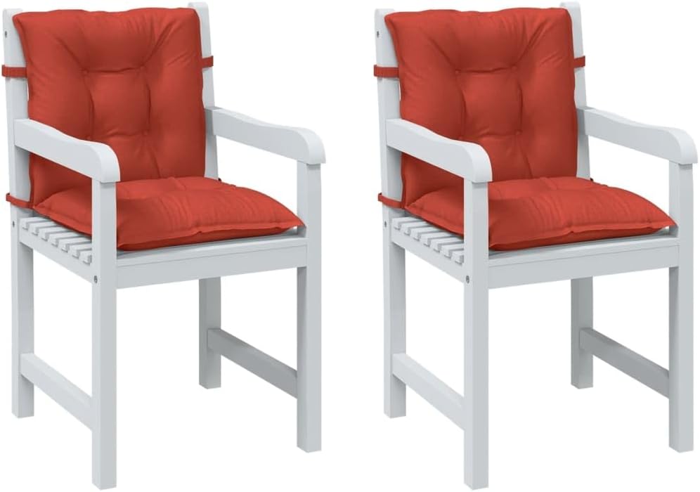Lowback Chair Cushions 2 pcs Melange Red 39.4
