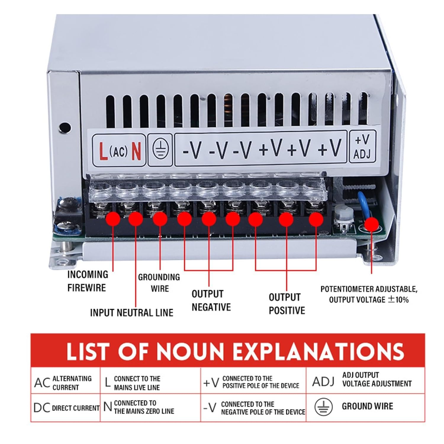 Ms-800-36 800W 36V 22.2A Wind Turbine Power Small Size Switching Power Supply Transformer 1Pcs