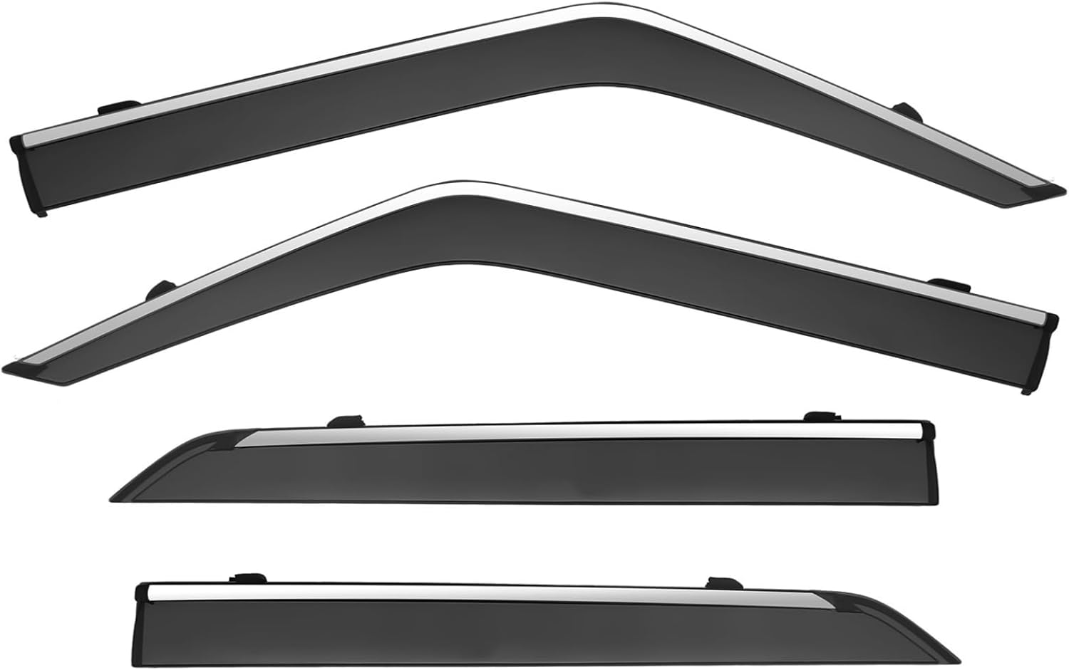 Window Deflectors for Suzuki Ignis MK2-MF 2016-2023+, Sun Rain Guard Window Visors Vent Shades with Bright Stripes Car Accessories