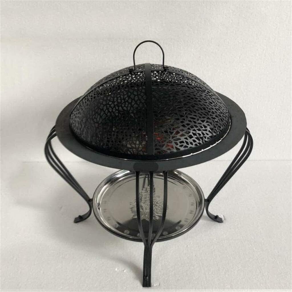 Fire Pits Outdoor Wood Burning Fire Pits Outdoor Fire Wood Burning Patio Coal Grill Firepit for Outside Grill Charcoal Smokeless Grill with Spark Screen Poker with Cover BBQ Cooking for Outside Campin