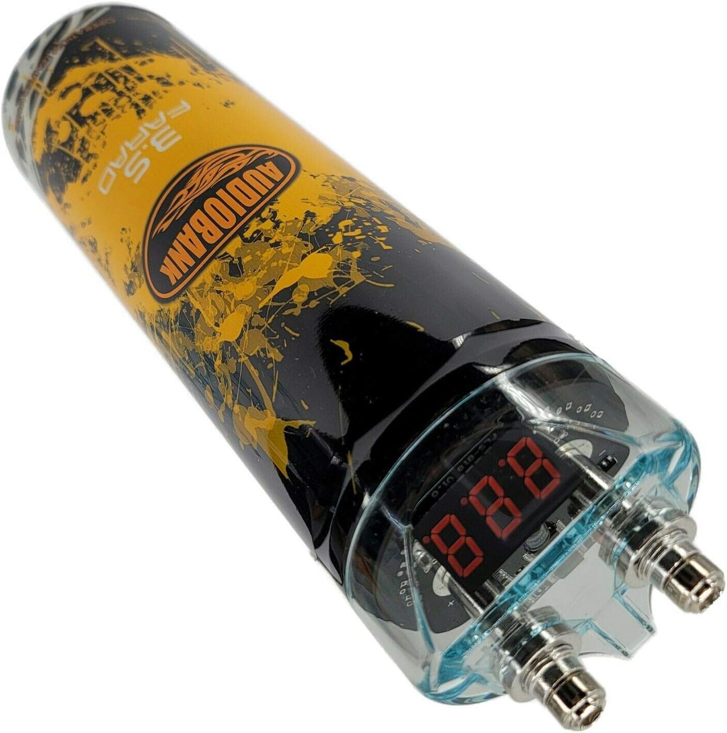 Audiobank 3.5 Farad Capacitor Car Audio 3500 Watts Power 12V Car Digital Power and Audiotek AT-BCC4AR-RED Complete 4 Gauge Car Amplifier Installation Wiring Kit