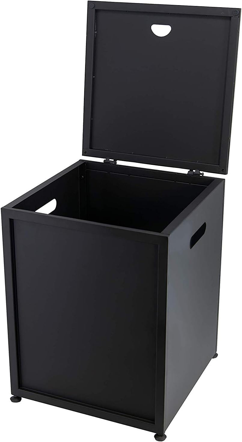 Rocky Mountain Goods Propane Tank Hideaway Table - Up to 20 Pound Propane Tank - Heavy Duty Premium Steel Outdoor Cover for Any Low Profile Fire Table - Hinge for Easy Access