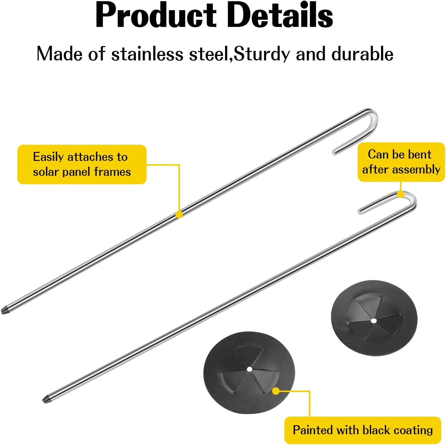 300 Sets Critter Guard Fasteners Clips for Solar Panel, Solar Panel Bird Guard Fasteners Clips for Attaching to Wire Mesh, Stainless Steel Solar Clips for Squirrel Proof Bird Fence