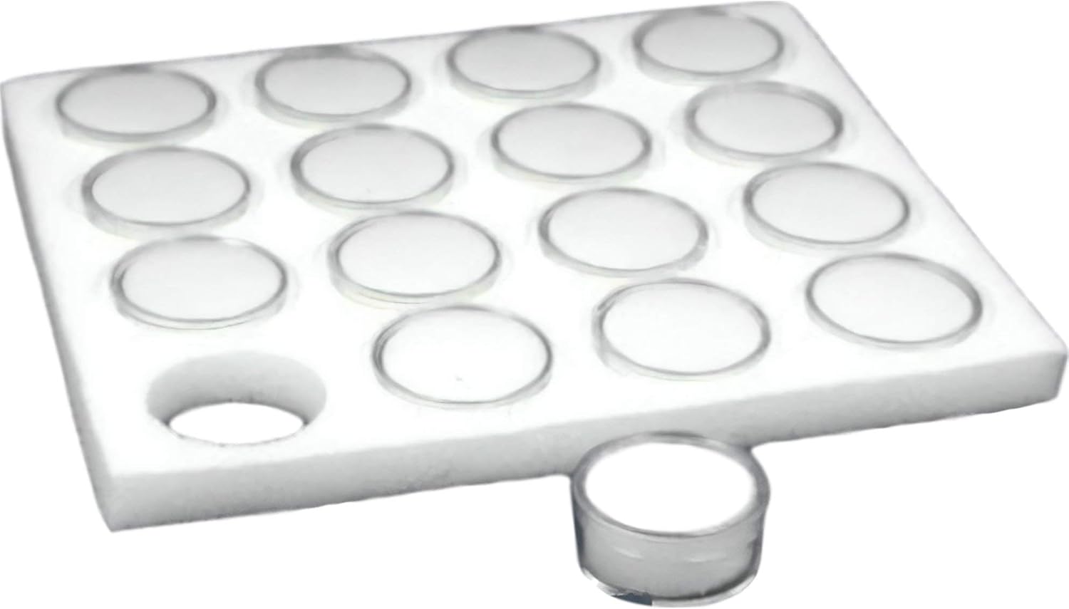 8 16 White Gem Jars Display Inserts & Stackable Tray