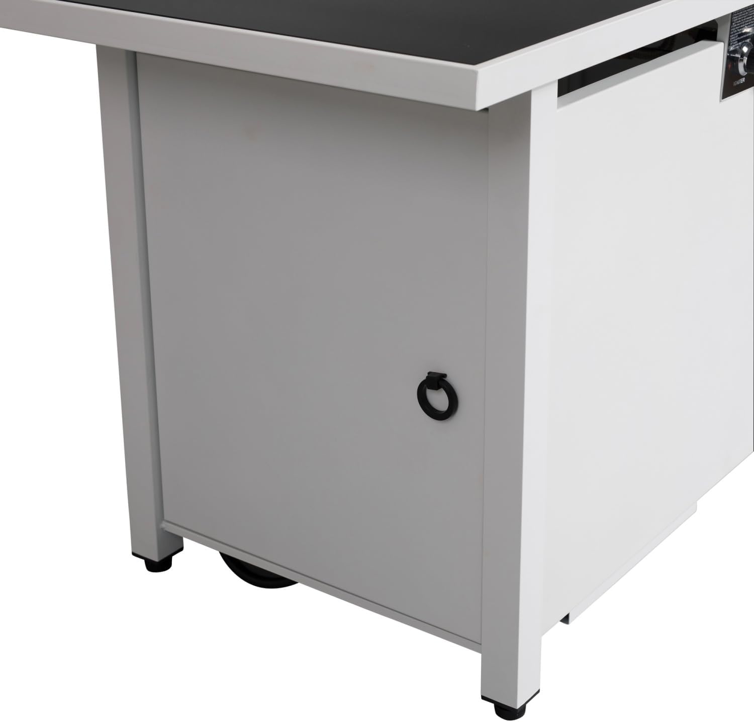 25 H X 42 W Steel Outdoor Fire Pit Table with Lid, Modern Patio Heater with Stainless Steel Top for Cozy Gatherings