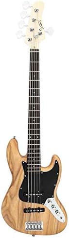 Music Lover Gjazz Electric 5 String Bass Guitar Full Size Bag Strap Pick Connector Wrench Tool Burlywood 3-7 Days Delivery