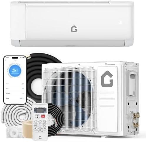 18,000 BTU Mini Split Air Conditioner and Heat Pump, 23 SEER2 Ultra Quiet 208-230V Ductless AC with WiFi & Alexa Control, Cools/Heats Up to 1250 Sq.Ft, Easy Installation Kit