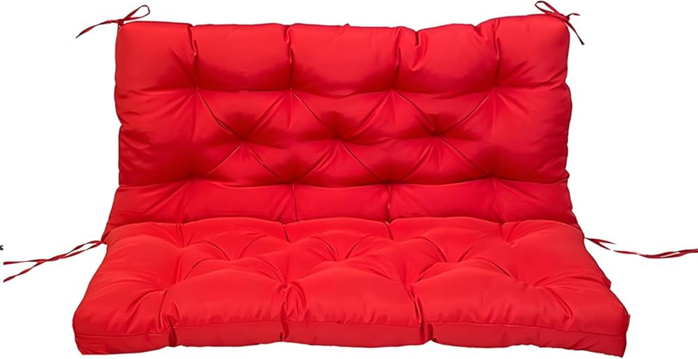 Porch Swing Cushions 2-3 Seat Garden Bench Cushion Replacement with Backrest 4