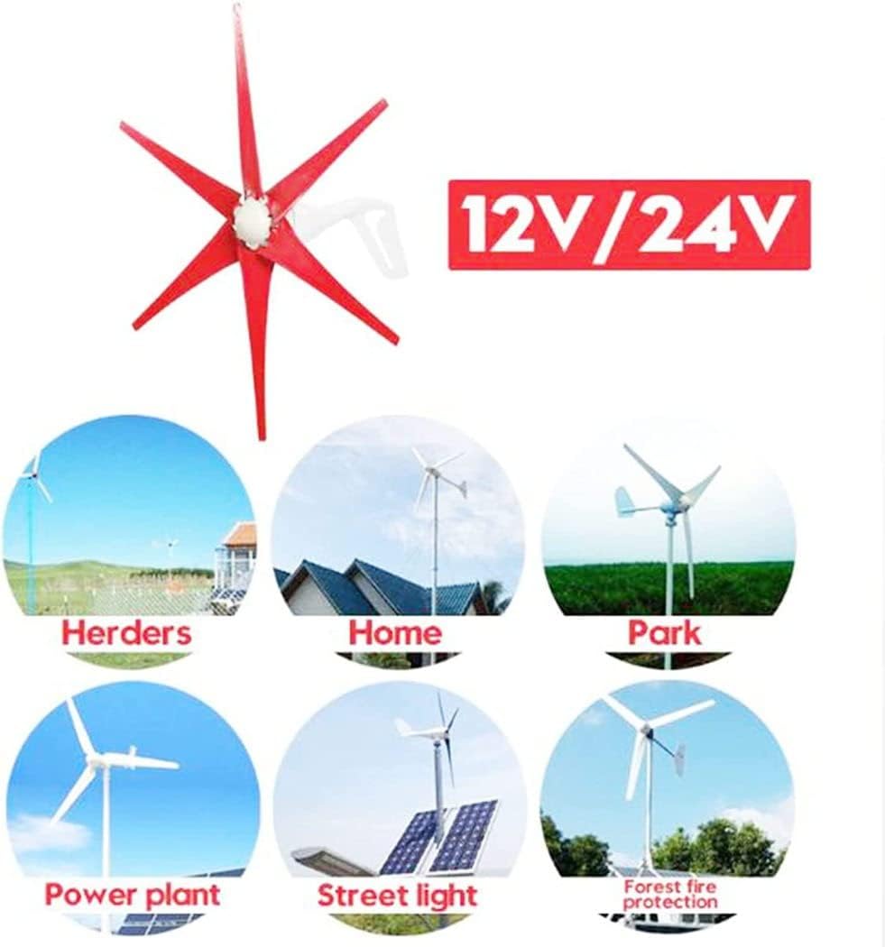 LiuSj JUnSt 10000W 12V 24V 48V Vertical Horizontal Wind Turbine Generator,6 Blades with MPPT Controller Home Wind Turbine Generator