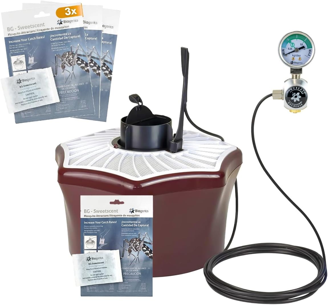 Biogents CO₂ Mosquito Trap with Sweetscent Lure Season Pack (Set of 3) • Electric Outdoor Mosquito Catcher & Attractant • Safe, Pesticide-Free Protection