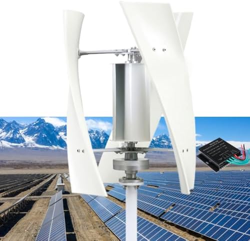 5000W Vertical Wind Turbine Generator Kit - Silent Windmill Power System for Home, Boat & Farm - 220V 48V 24V 12V with Controller & 3 Efficient Blades