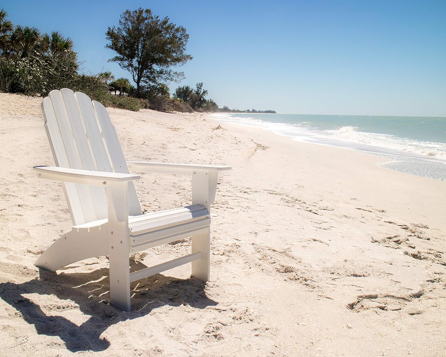 POLYWOOD Vineyard Curveback Adirondack Chair, Slate Grey - Heavy Duty HDPE Outdoor Patio Furniture - Classic Comfort Design for Deck, Garden, Backyard, Pool, Fire Pit