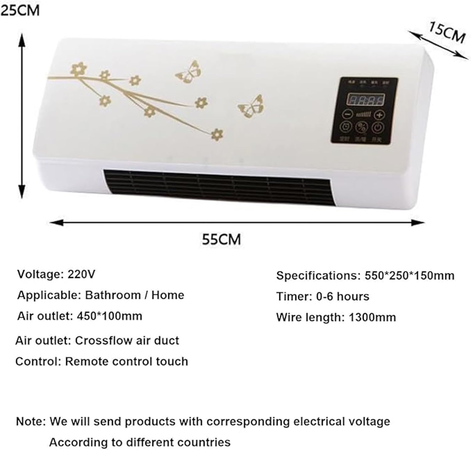 Glenmi Wall Mounted Air Conditioner,2000W Wall Mount Ac Unit,Fast Natural wind/Heating,Split Max Air Conditioner,Portable AirConditioner, Wall Mounted Air-Conditioners(B)
