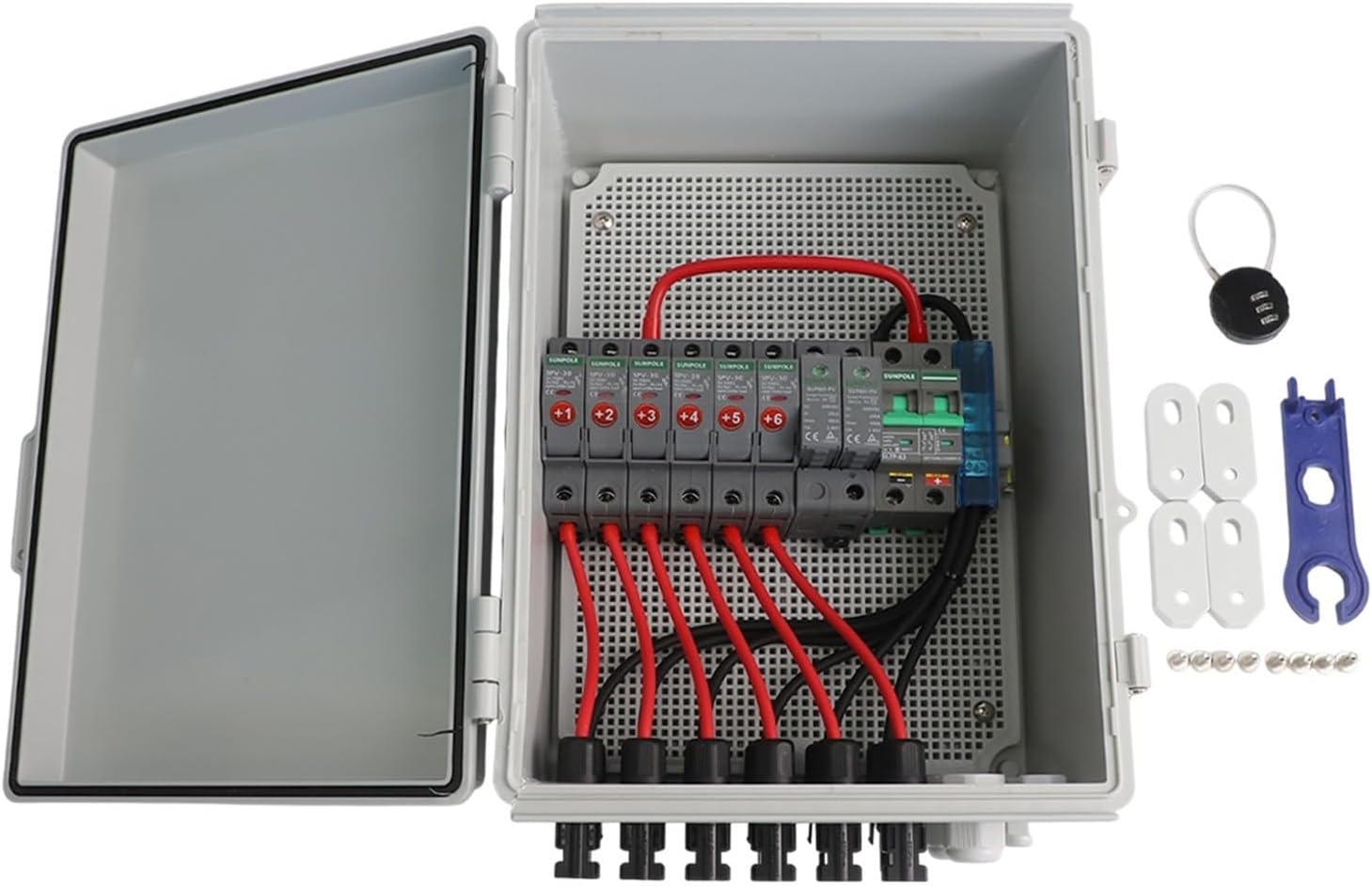 Sustainable Energy Solution PV Combiner Box with IP65 Protection, Designed for Safe Operation in For Solar Panel Installations