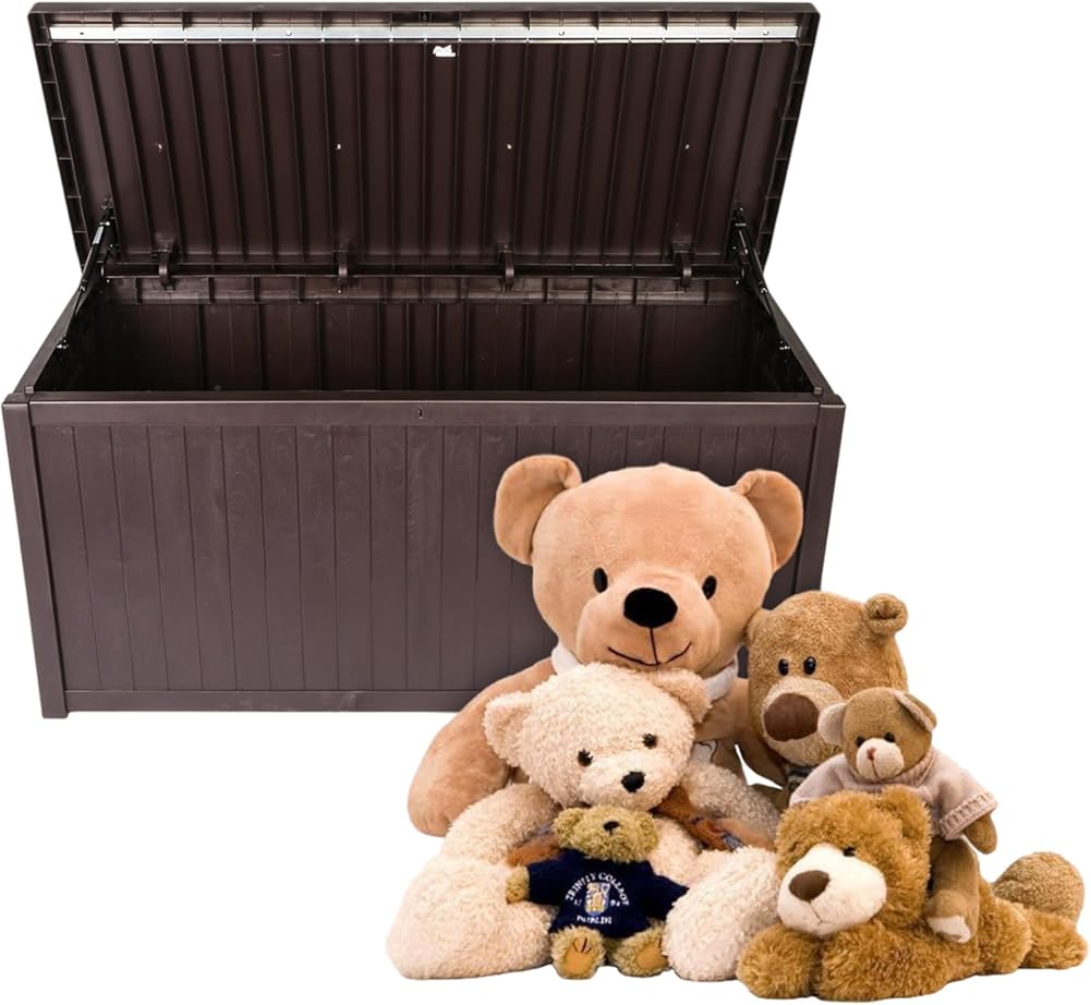 Outdoor Storage Box Lockable Waterproof Storage Bin for Patio Furniture Outdoor Cushions