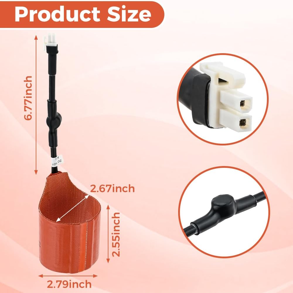 7102 Oil Heater Kit for Generac ,Compatible with 9kW - 22kW Air Cooled Standby Generators, Outdoor Oil Filter Heating Kit, Protect the Engine from Freezing