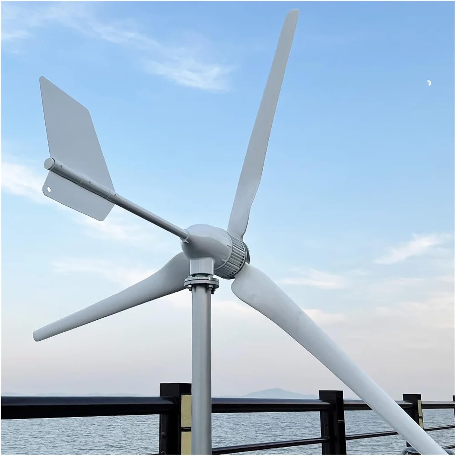5KW 6KW Wind Turbine Generator Power Kit Horizontal Wind Turbine Windmill for Wind Solar Hybrid System Low Starting Speed for Home(LCD Hybrid Control,96V_6000W)