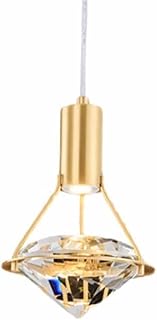 Modern Copper and Iron Pendant Light Adjustable Cord Single Head Small Cone 4000K Hanging Lamp for Dining Room Kitchen Bar Hallway Bathroom(Iron)