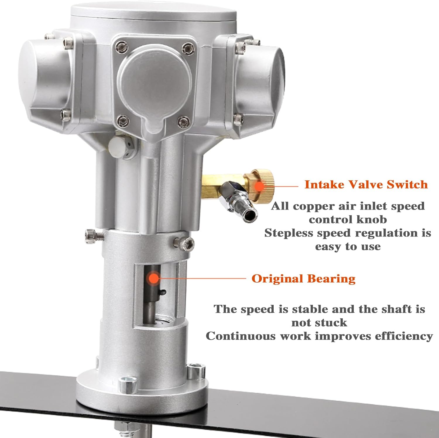 Pneumatic Paint Mixer 55 Gallon 3/4Hp Pneumatic Paint Mixer, 400L Tank Barrel Air Agitator, Paint Stirring Machine Mix Tool