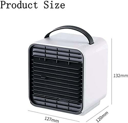 Portable Air Conditioner Fan, Mini Cooler with Large Capacity Water Tank and Fast Cooling Fan USB for Home, Office (Color : Blue)