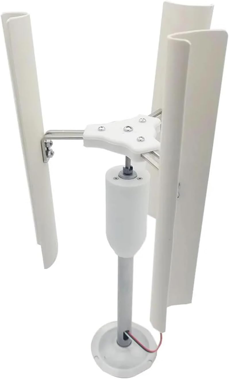 Wind Power DIY Kit Small Vertical Axis Wind Turbine Model Three-Phase Permanent Magnet Generator Windmill Toy Night Light Making DIY Display Learn About Renewable Energy & Power