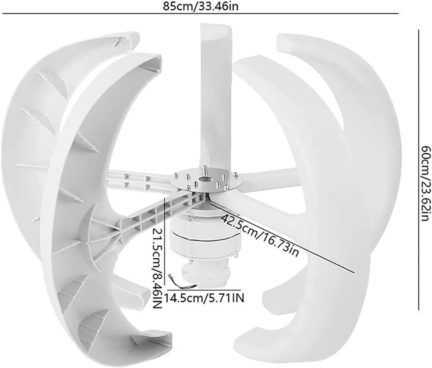 Wind Turbine Generator Kit, 1000W Wind Turbine 12v 24v Vertical Axis Wind Turbine Small Windmill Free Energy Band MPPT Charge Controller For Home for Hybrid Solar Wind System(Blue,WITH MPPT SET_12V)