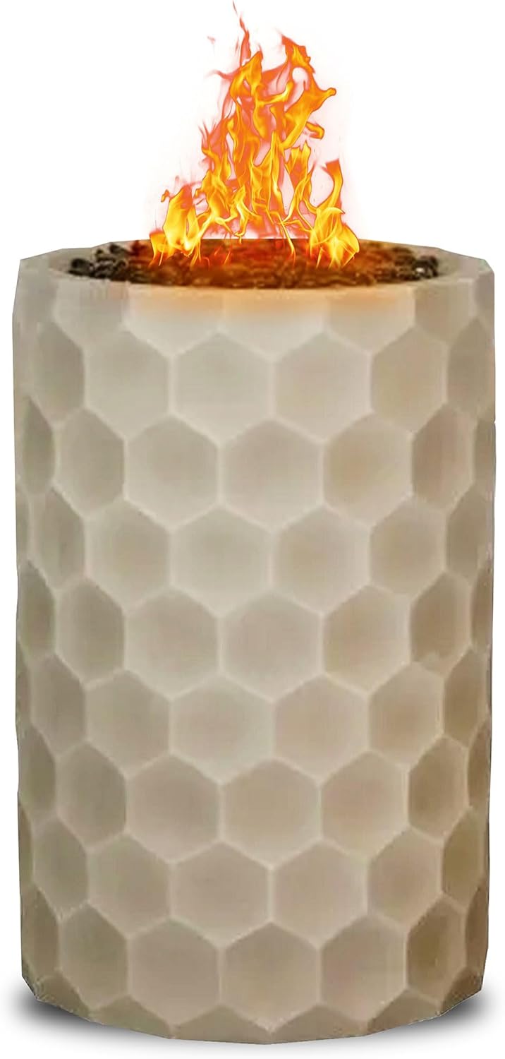 Four Seasons Outdoor Propane Fire Pit, Steel Gas Fireplace for Patios, 11.8