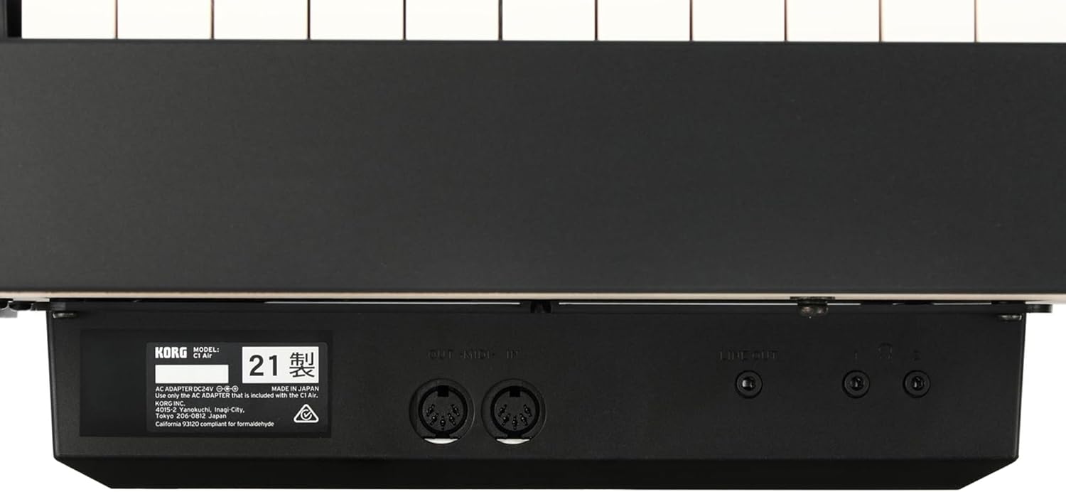 Korg C1 Air Digital Piano - Black Bundle with Furniture Bench, Instructional Book, Austin Bazaar Instructional DVD, and Polishing Cloth