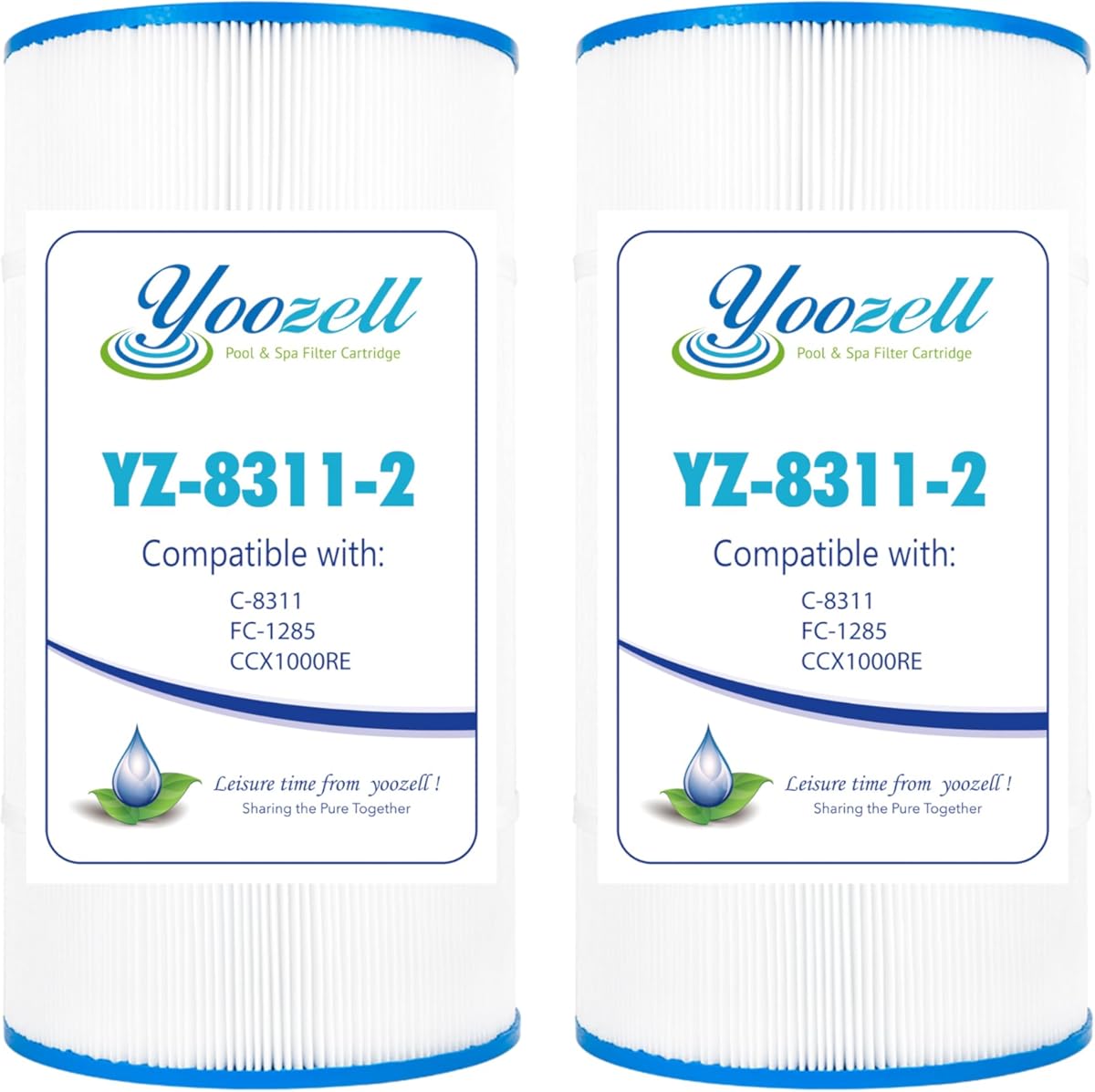 Swimming Pool Filter Replaces for C-8311, Filbur FC-1285, CCX1000RE (CC 1000E), XStream CC1000RE, PXST100, PLFPXST100, Darlly 81005, 100 Sq.Ft Filter Cartridge, 2 Pack