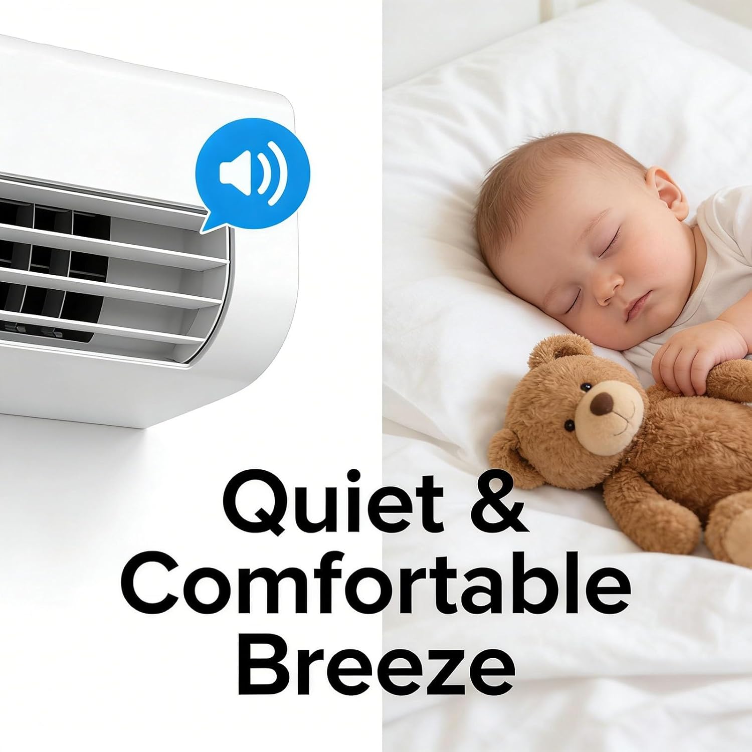 Portable Ductless Air Conditioner 2-in-1 Mini Wall Air Conditioner Fan with Cooling & Heating AC with An Anti Overheating System, Kitchen Wall Fan for Room, Bedroom, Office(Yellow)