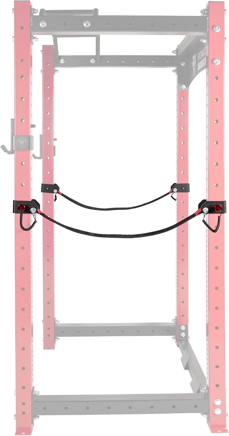 Signature Fitness SF-3 1,500 Pound Capacity 3” x 3” Power Cage Squat Rack, Includes J-Hooks and Safety Straps, Other Optional Accessories
