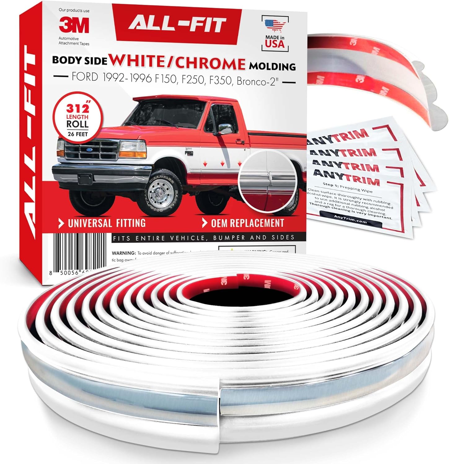 All-Fit Automotive Replacement Old Style Body Side Molding (2