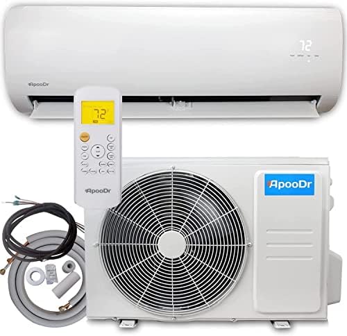 9000 BTU Mini Split Air Conditioner Ductless Inverter System 17 SEER2 with Heat Pump 110V,with Installation Kit