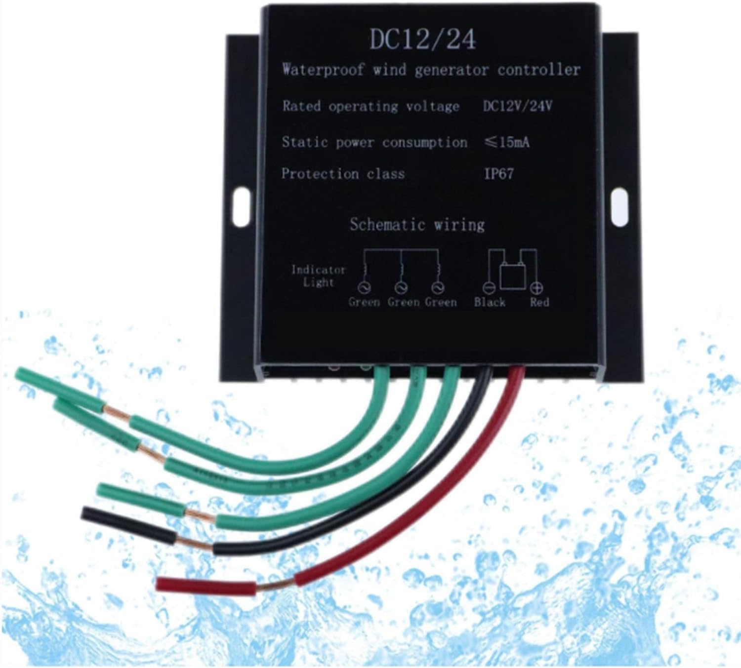 Efficient 9000W MPPT Controller, 12V 24V 48V Wind Turbine Generator Charge Controller Regulator (Black)