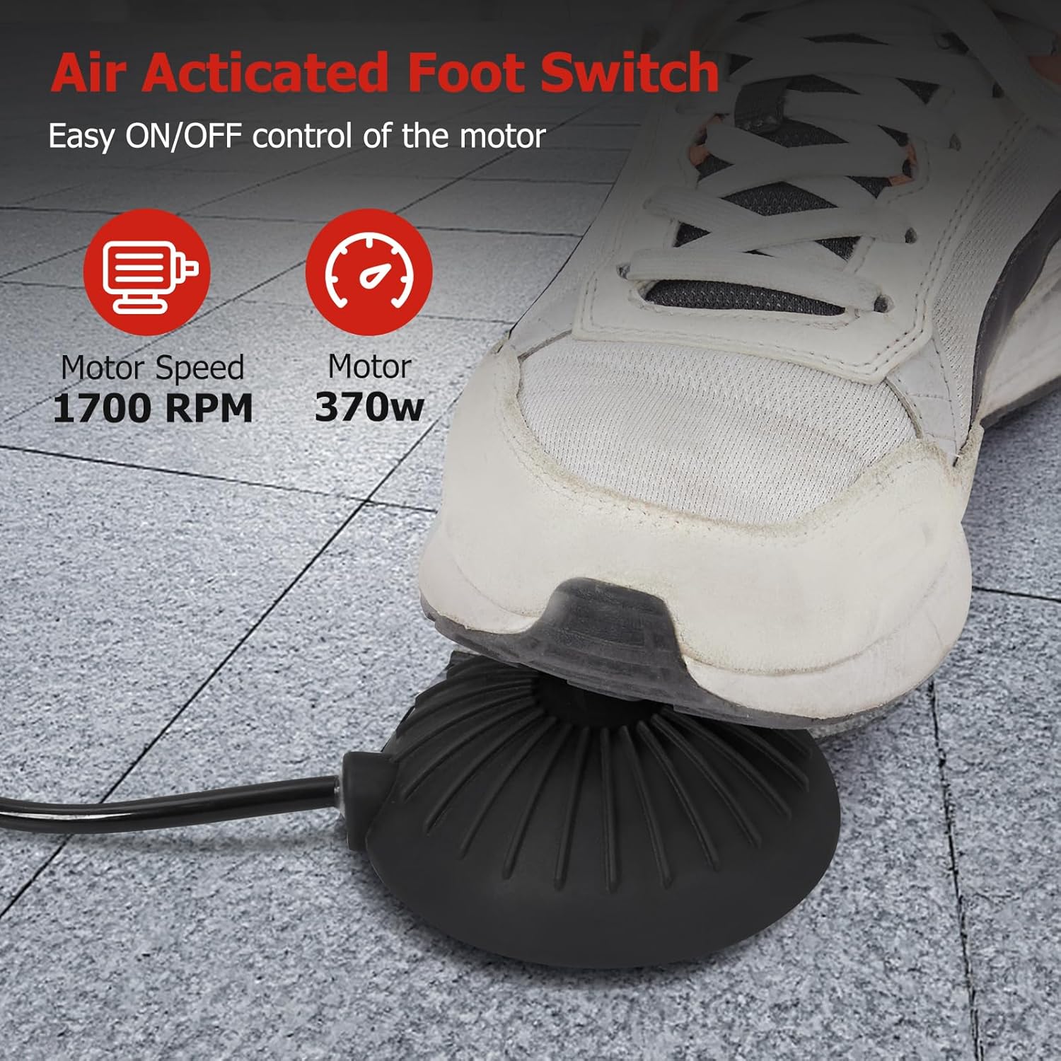 K-300ZF 100FT Drain Cleaner Machine, 3/8 Inch Stainless Steel Professional Drain Auger with 4 Cutters & Foot Switch, Heavy Duty Drain Snake for 1-4 Inch Pipes, Main Line Clog Removal Tool