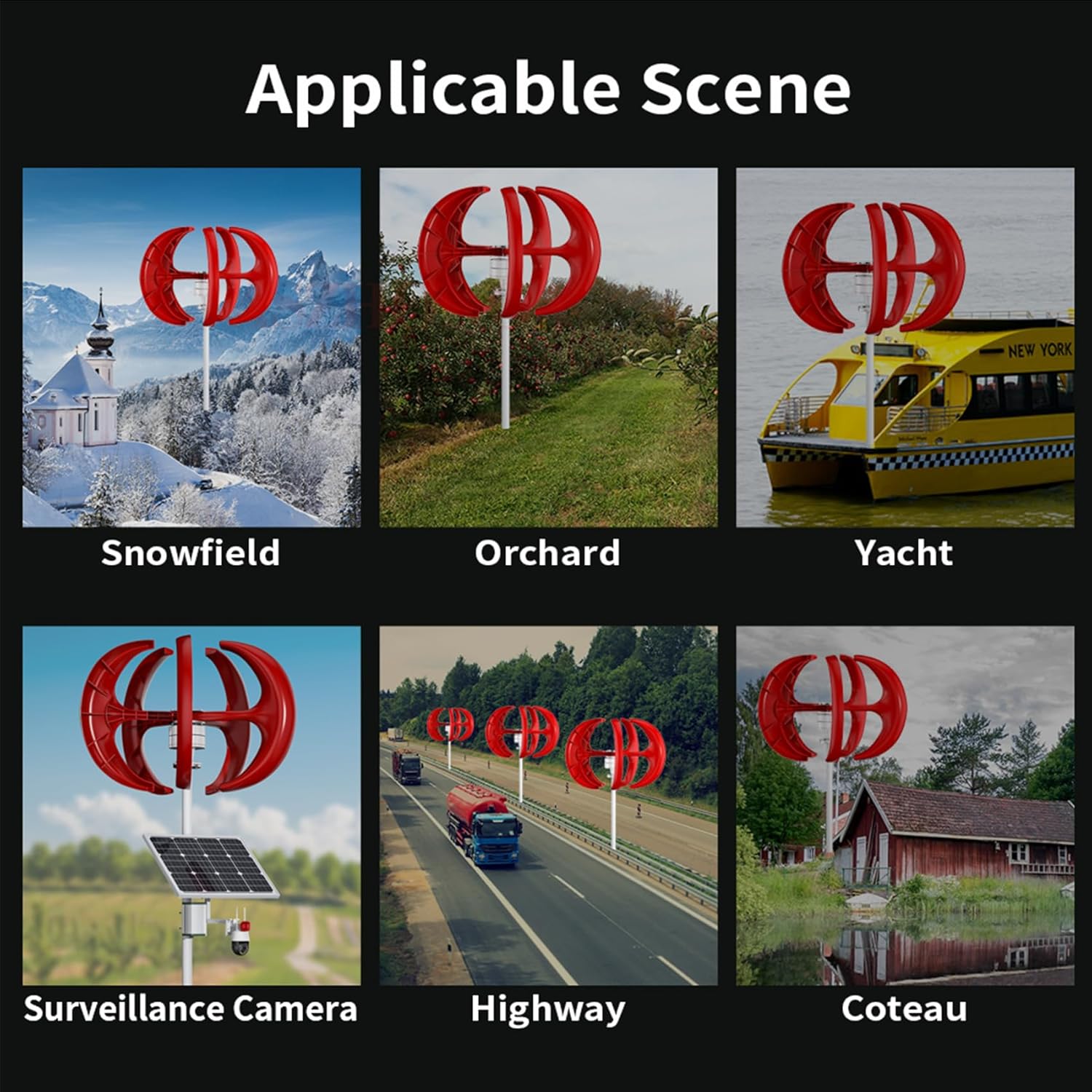 24V,BAOJUHUIKANG 12V 24V 48V 4000W Vertical Wind Turbine Wind Turbine Generator,5-Blade Wind Power Generator with MPPT Controller for Home Camping (Noiseless)