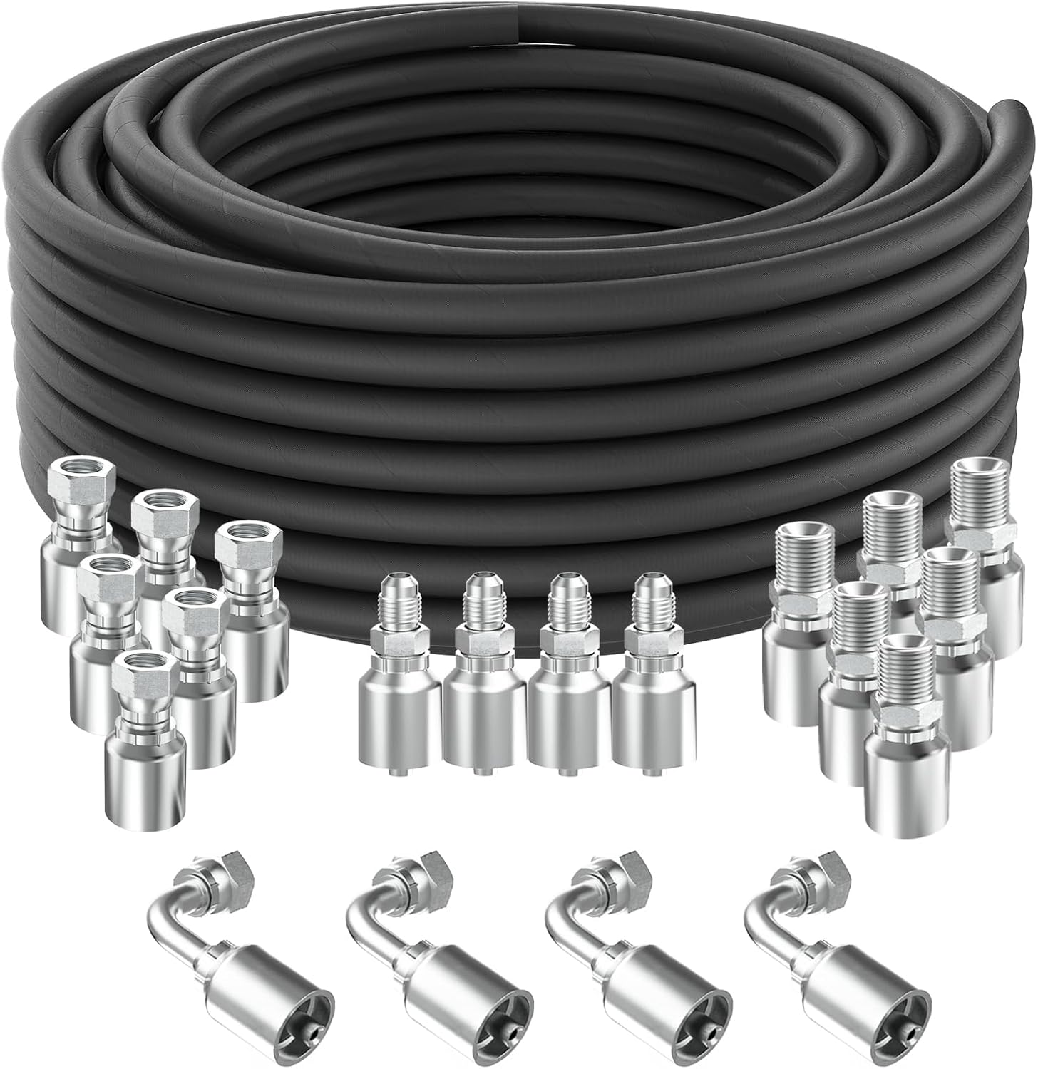 50Ft 1/2 inch Hydraulic Hose with 20PCS 1/2