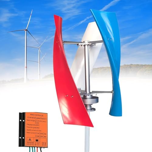 6000W Vertical Wind Turbine Generator Kit - 3-Blade Design for Home & Street Lighting, Efficient Renewable Energy, Eco-Friendly Power Solution, 12V Compatible, Sustainable Power Generation