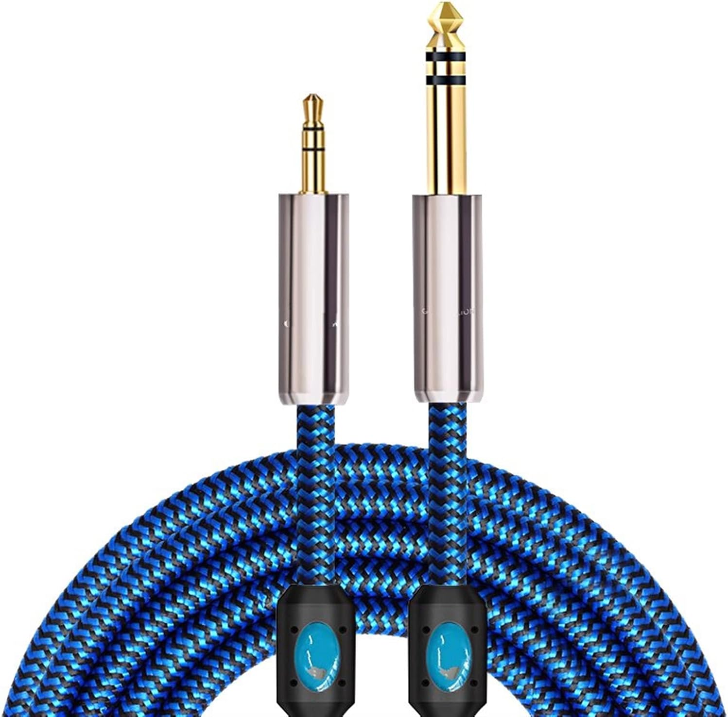 Guitar Cable for Mixer Amplifier Guitar Bass 1/8''3.5mm to 1/4 Inch Mono 6.35mm Male Cable (Color : A, Size : 8M)