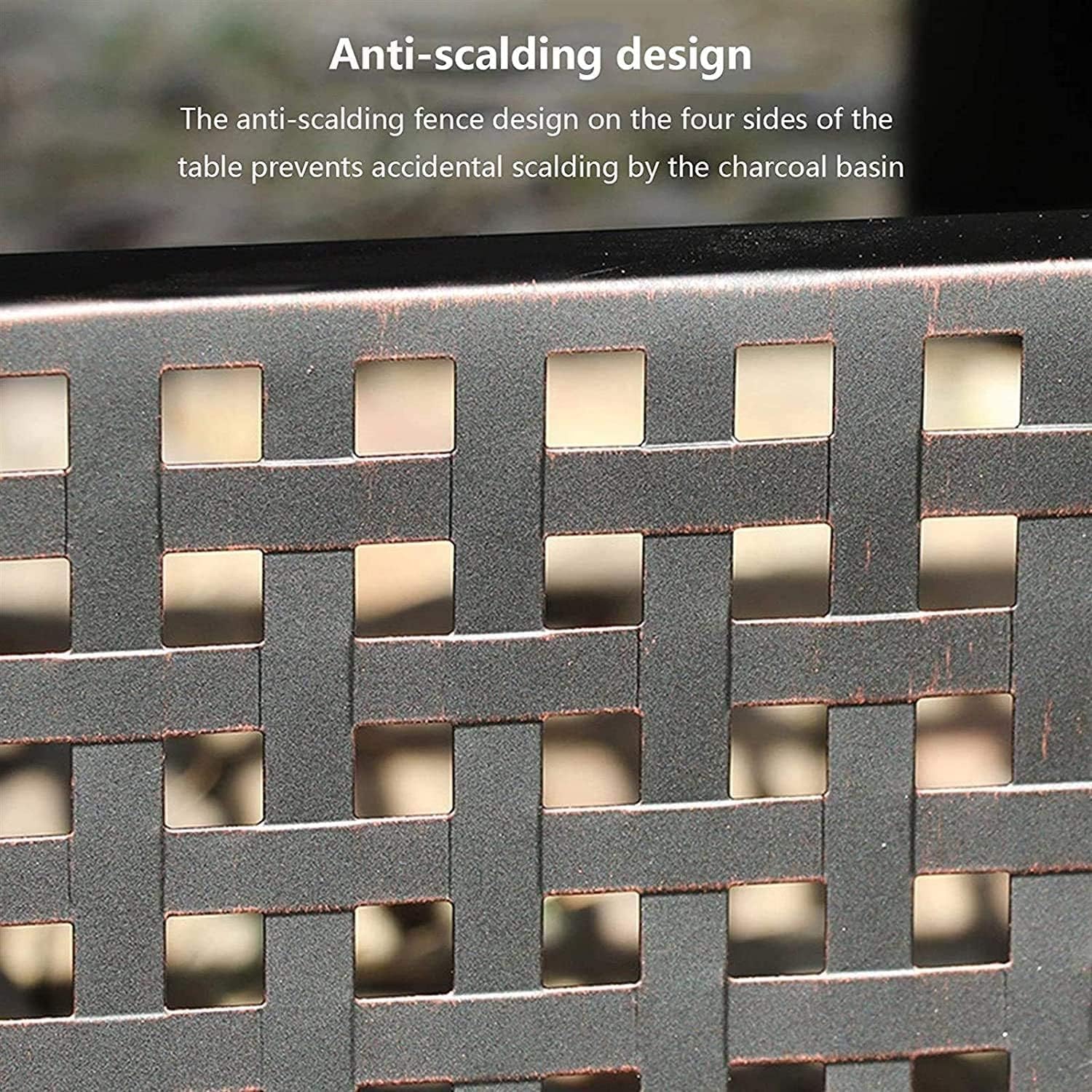 BBQ Grill Outdoor Fire Pits Outdoor Wood Burning Outdoor Fire Pits, Metal Barbecue Grill, Courtyard Rectangular Square Table Stove, Terrace Garden Stove, Used for Picnic Picnic with Cover BBQ Cooking