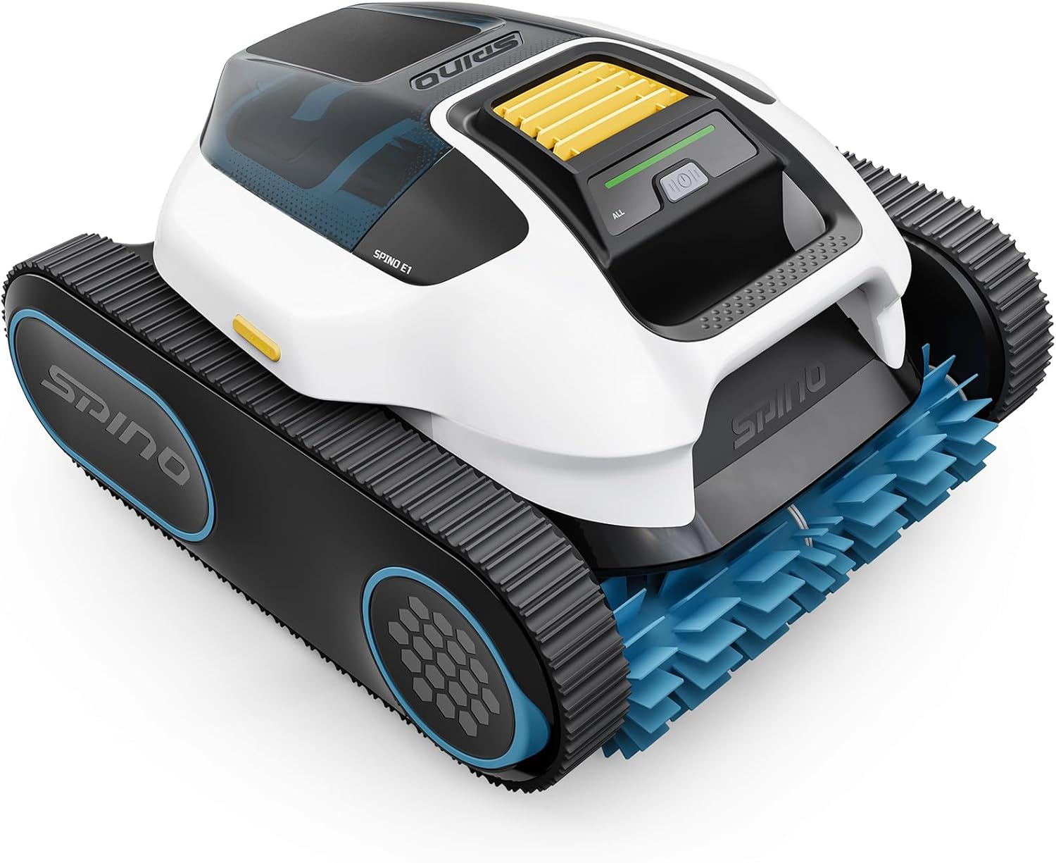 Spino E1 Cordless Robotic Pool Cleaner, 5800 GPH Suction with Triple Brushless Motors, Smart Arc Path, 5 Modes, IPX8 Waterproof, 1600 sq.ft Coverage, Auto Waterline Parking, APP Control