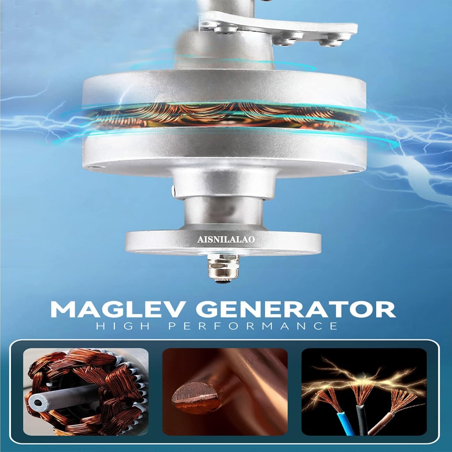 6000W Vertical Home Use Wind Turbines White 3 Blade,12V 24V 48V Wind Turbine Wind Generator, with MPPT Charge Controller