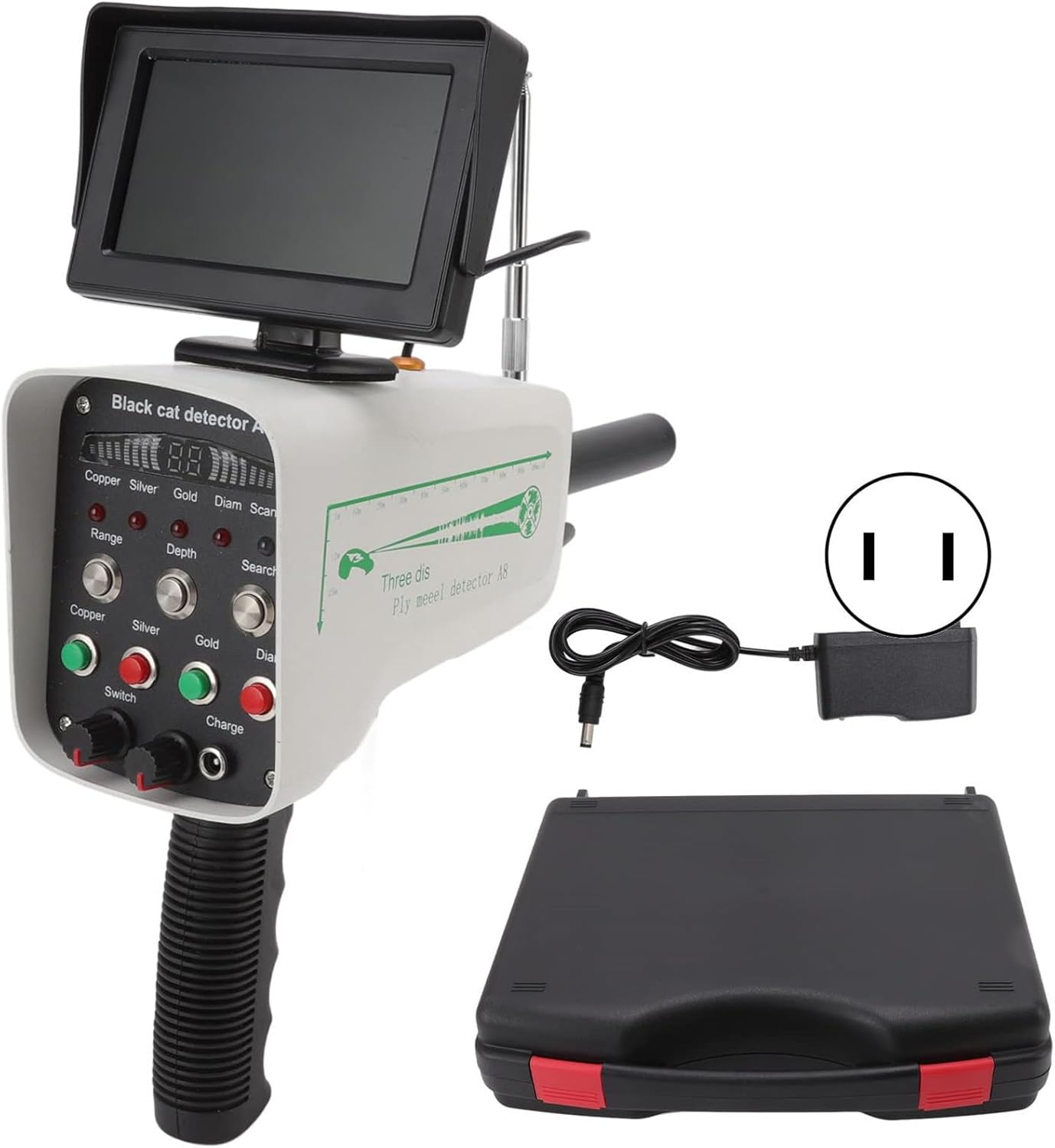 Professional Metal Scanner Detector, Underground Metal Detector Gold, Silver and Copper Detector 30m Depth and 1000m Range for Detecting Treasure Hunting