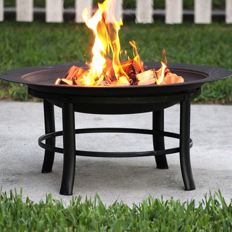 Outdoor Fireplaces Camping Fire Pit Bonfire Stove Activity Wood Basket Black Garden Decoration Heating Furnace with Baking Net Fire Pits