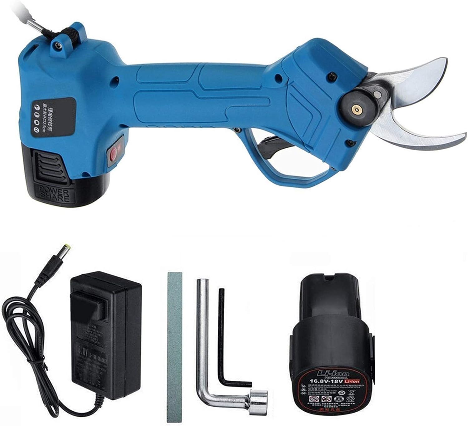 Professional Electric Pruning Shears Electric Pruning Scissors Pruning Shears 500W 16.8V Rechargeable Garden Pruner Secateur Branch Cutter Cutting Tool (1 Battery)