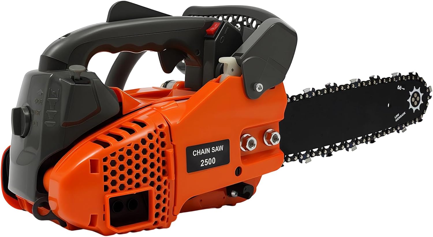12 Inch Gas Chainsaw,25.4cc Gasoline Powered Chain Saw 2-Stroke Handheld Cordless Petrol Chainsaws for Cutting Wood Outdoor Home Farm Garden Use