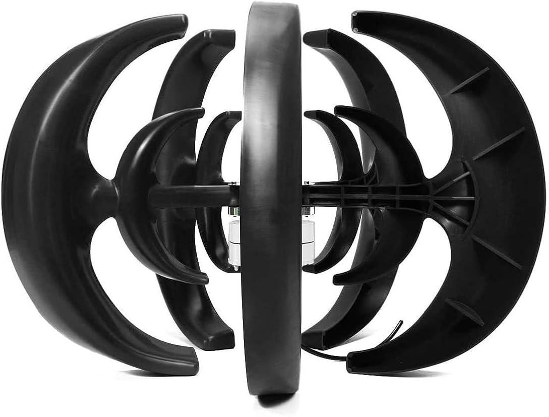 8000W 12V 24V Vertical Axis Wind Turbines Generator Lantern, 5 Blades Motor Kit Windmill Energy Charge Turbines for Home Camping
