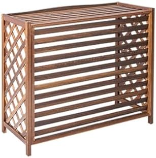 Wooden Air Conditioner Cover, Solid Wood Air Conditioner Flower Rack, Decorative Air Conditioner Fence, Garden Balcony Air Conditioning Privacy Screen,Living Room