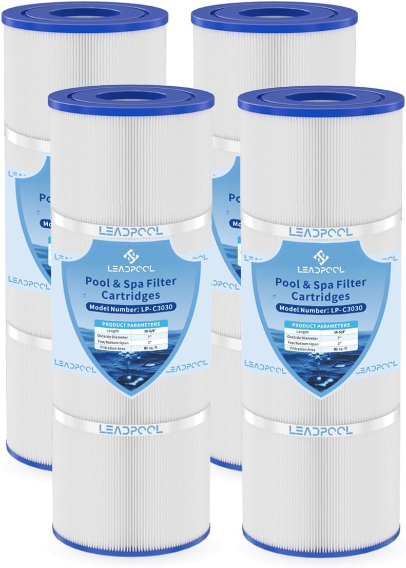 C3030 Pool Filter Cartridges Replacement for Hayward 3025,CX580XRE,C-7483,PA81,C3020,FC-1225,4 * 81 Sq.ft.4 Packs.
