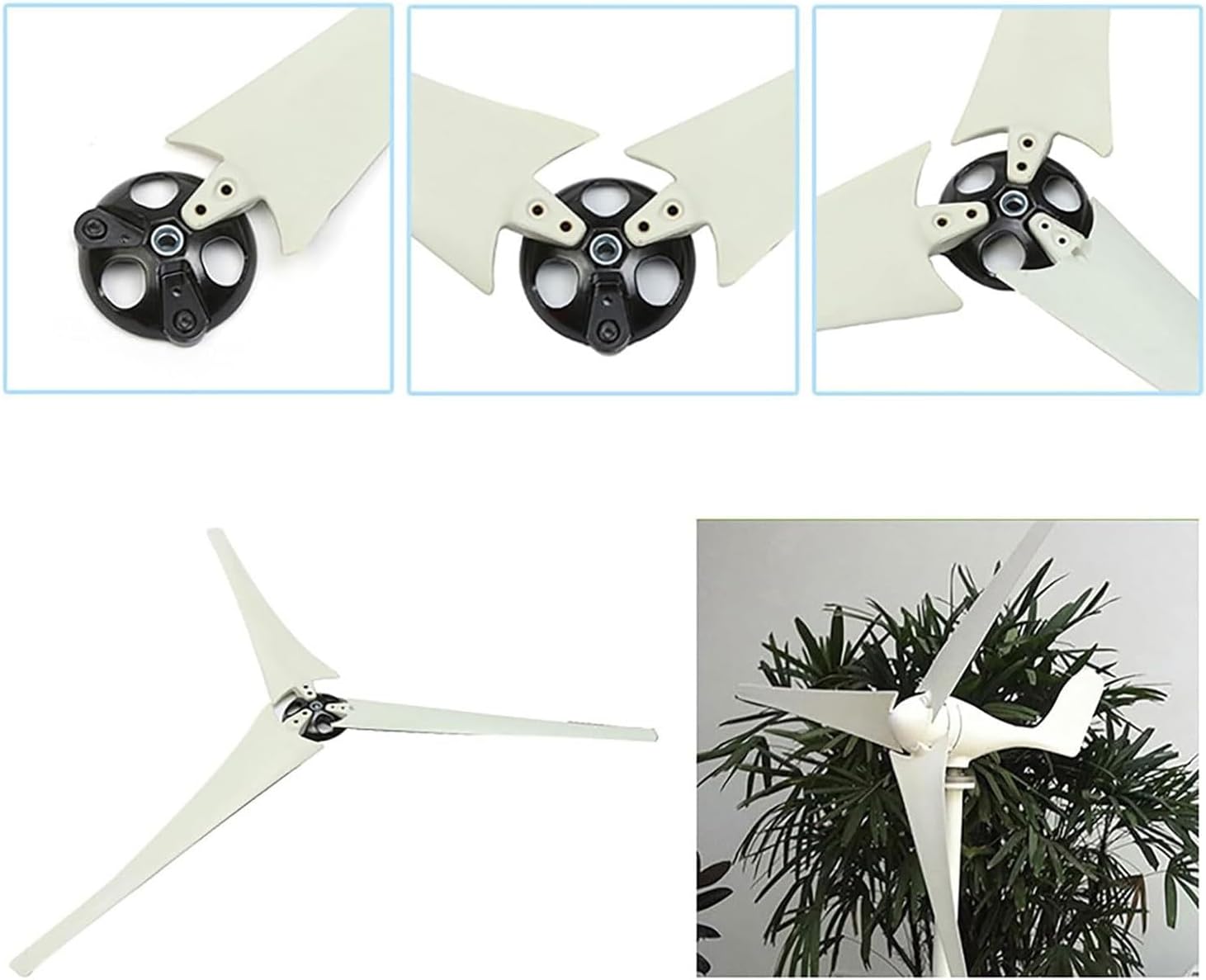 5 Pieces Wind Turbine Blades 650mm 750mm 800mm Wind Turbine Generator Accessories, DIY Wind Power Generation Parts Nylon Fiber Blade for Windmill Replacement(800mm)